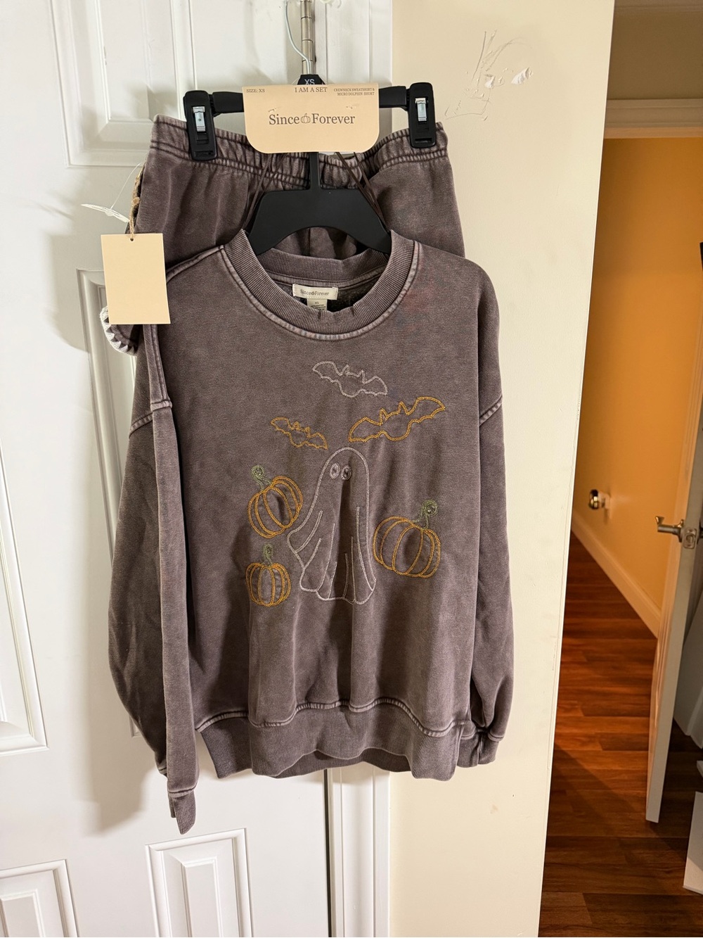 Since Forever Halloween Loungewear Set with Ghost, Pumpkins & Bats Size XS